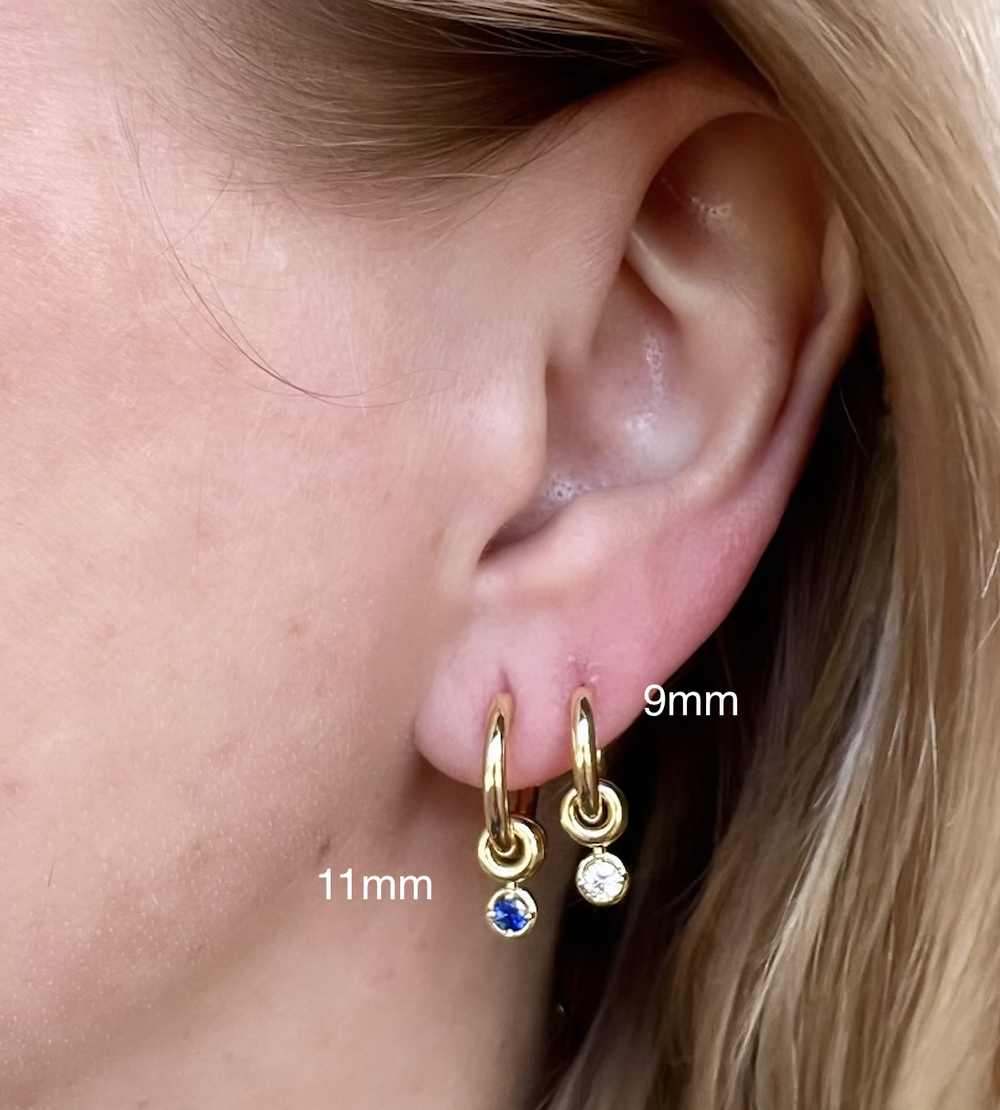 Spinelli Kilcollin 9mm Zahra Pink Sapphire Hoop Earrings (SPECIAL